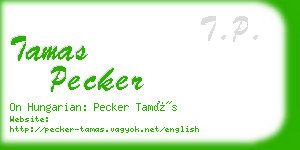 tamas pecker business card